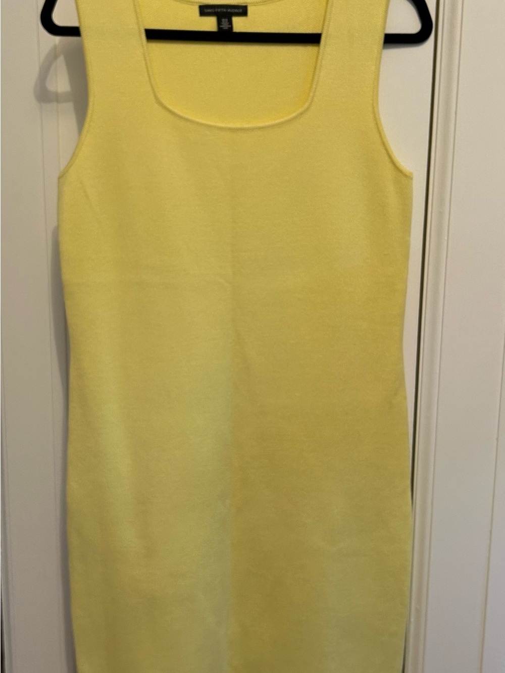 Saks Fifth Avenue Yellow Knit Tank Dress
